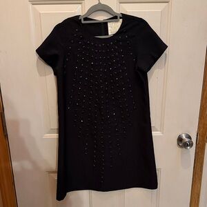 Karta Black Embellished Short Mini Sleeve Dress